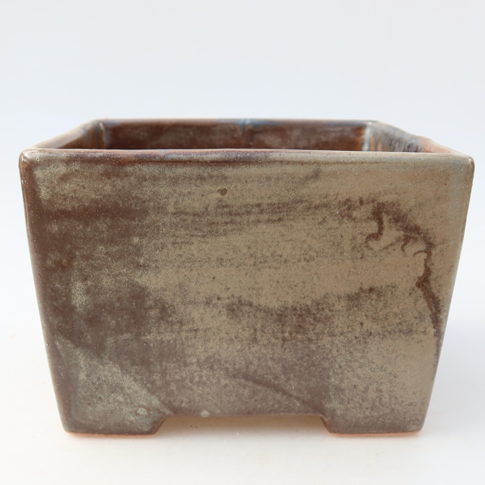 Kerámia bonsai-tál 15,5 x 15,5 x 11 cm, barna színű