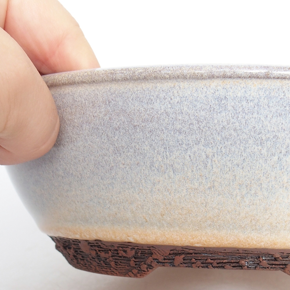 kerámia bonsai tál 19,5 x 19,5 x 6,5 cm, kék színű