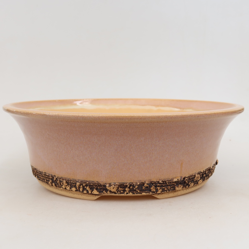 Kerámia bonsai-tál 26,5 x 26,5 x 8 cm, rózsaszín