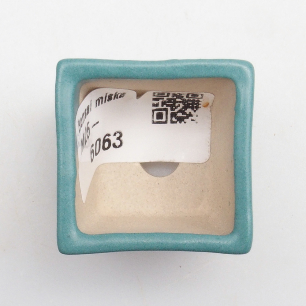 kerámia bonsai tál 6,5 x 5,5 x 4 cm, kék színben