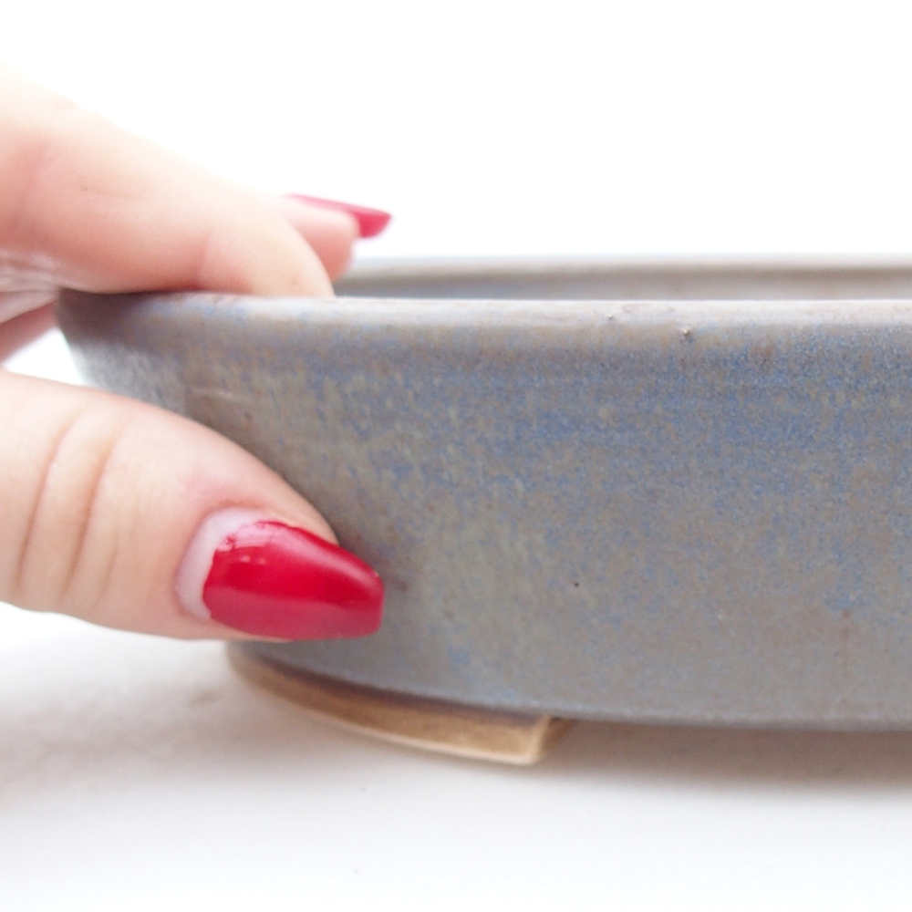 kerámia bonsai tál 18,5 x 16,5 x 4,5 cm, kék színben