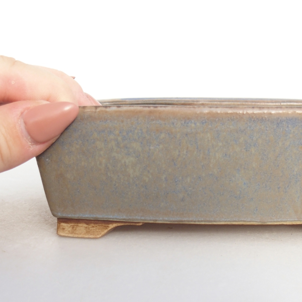 kerámia bonsai tál 9 x 9 x 3,5 cm, kék színben