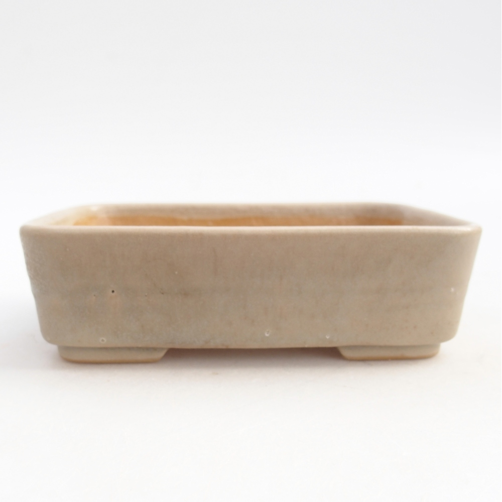kerámia bonsai tál 14,5 x 10,5 x 4,5 cm, bézs színű