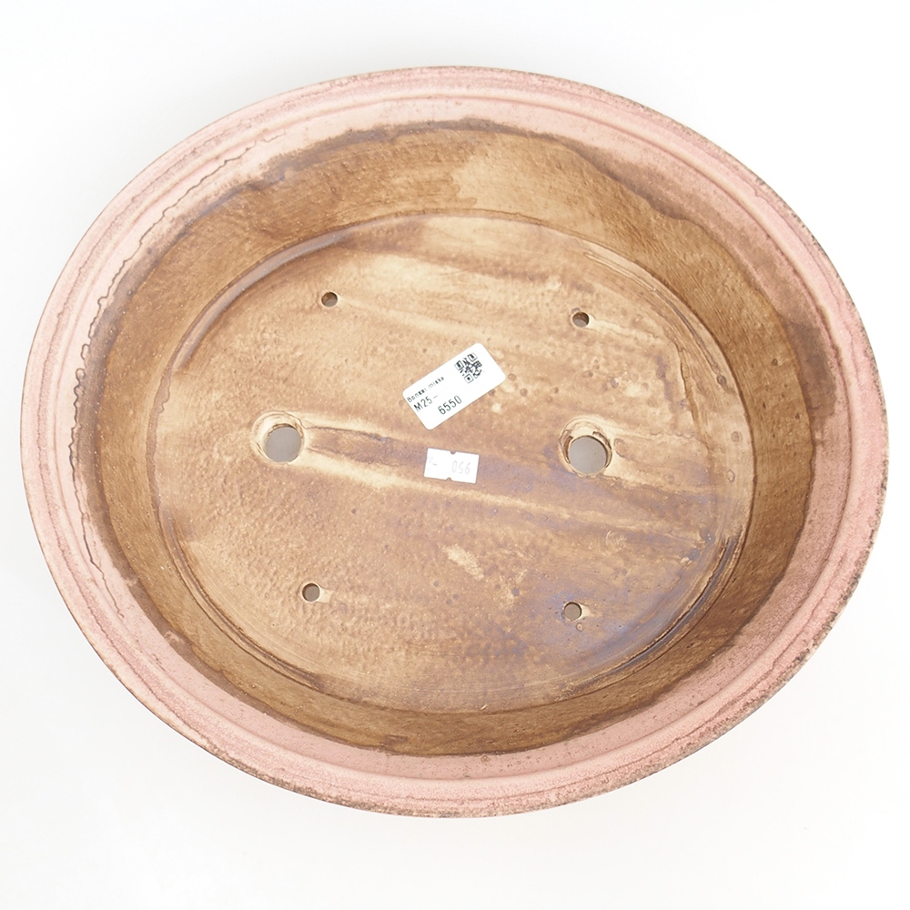 kerámia bonsai tál 32,5 x 28 x 7,5 cm, rózsaszínű