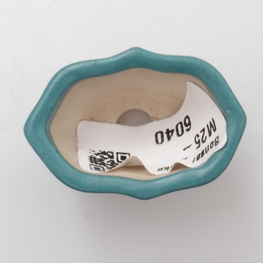 kerámia bonsai tál 6,5 x 5,5 x 4 cm, kék színben