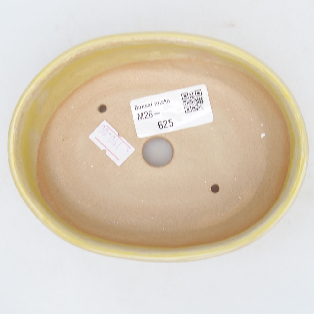 kerámia bonsai tál 13,5 x 10,5 x 4 cm, sárga