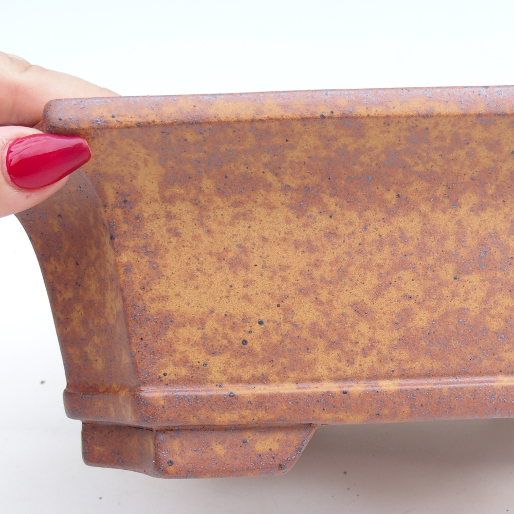 kerámia bonsai tál 23,5 x 17,5 x 8,5 cm, barna