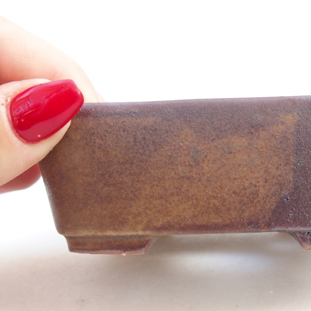 kerámia bonsai tál 9,5 x 8 x 3,5 cm, barna