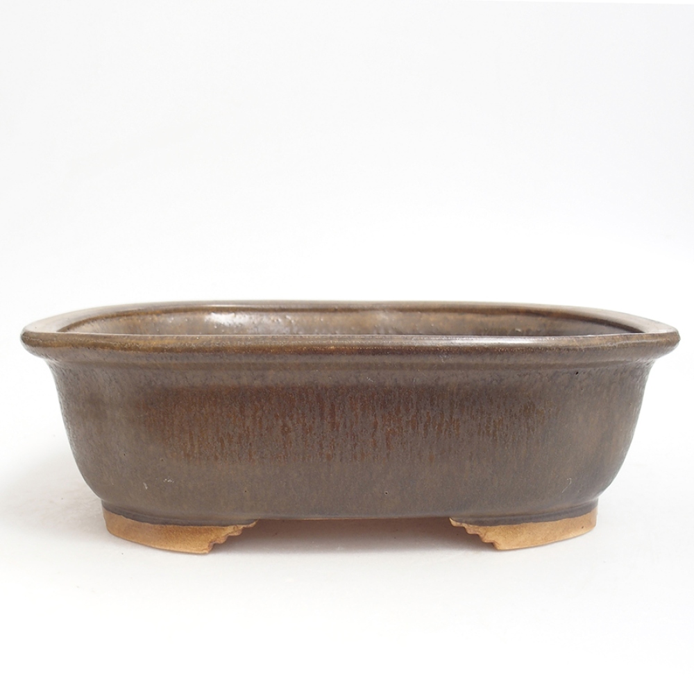 kerámia bonsai tál 25 x 21 x 7,5 cm, barna