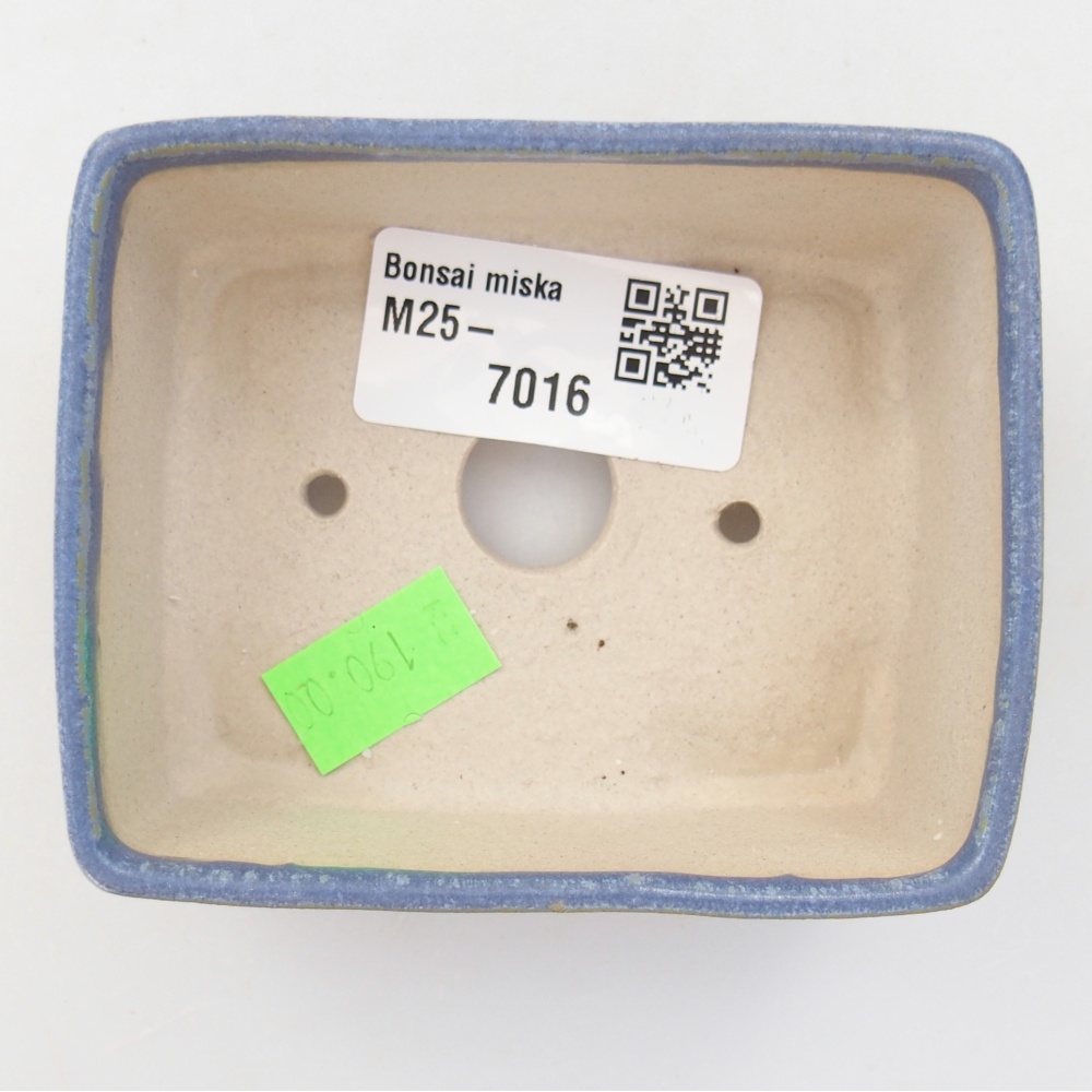 kerámia bonsai tál 8,5 x 7 x 3,5 cm, kék színben