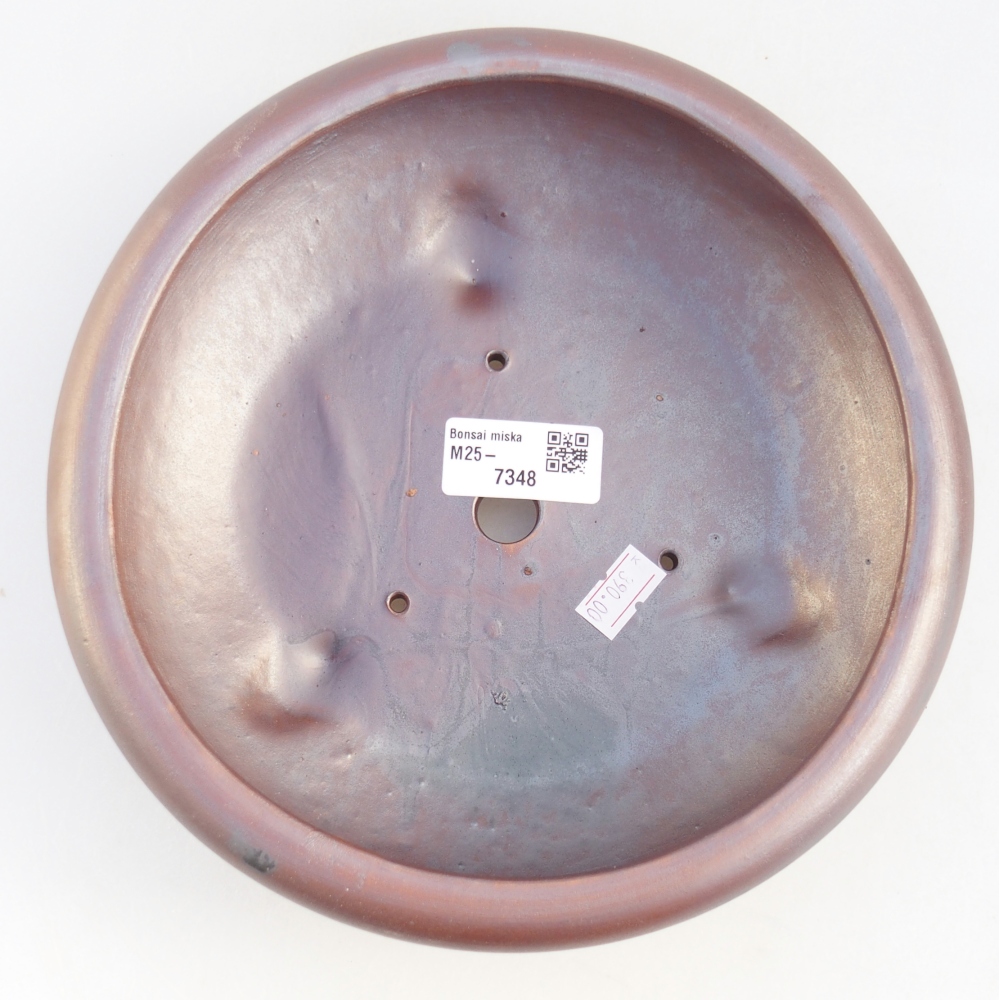 Kerámia bonsai tál 21 x 21 x 7,5 cm, fém színben