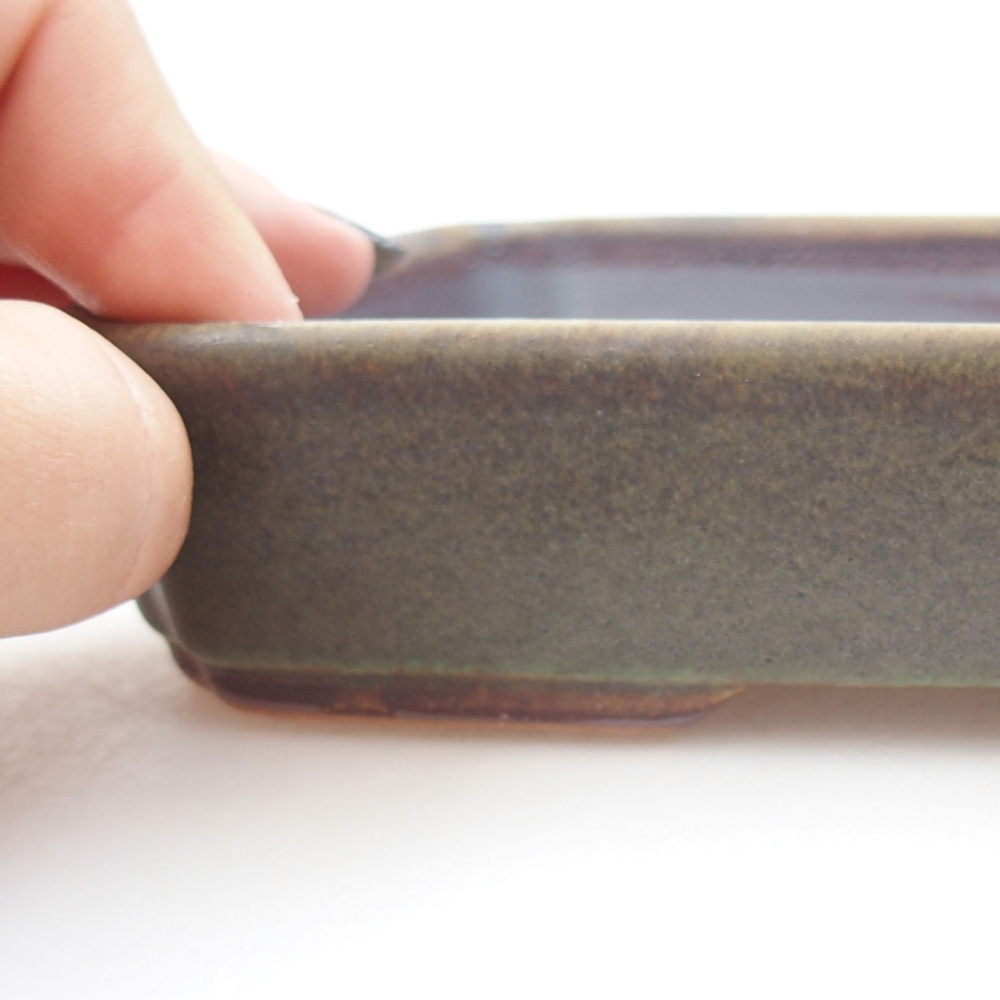 kerámia bonsai tál 22 x 17 x 5 cm, zöld