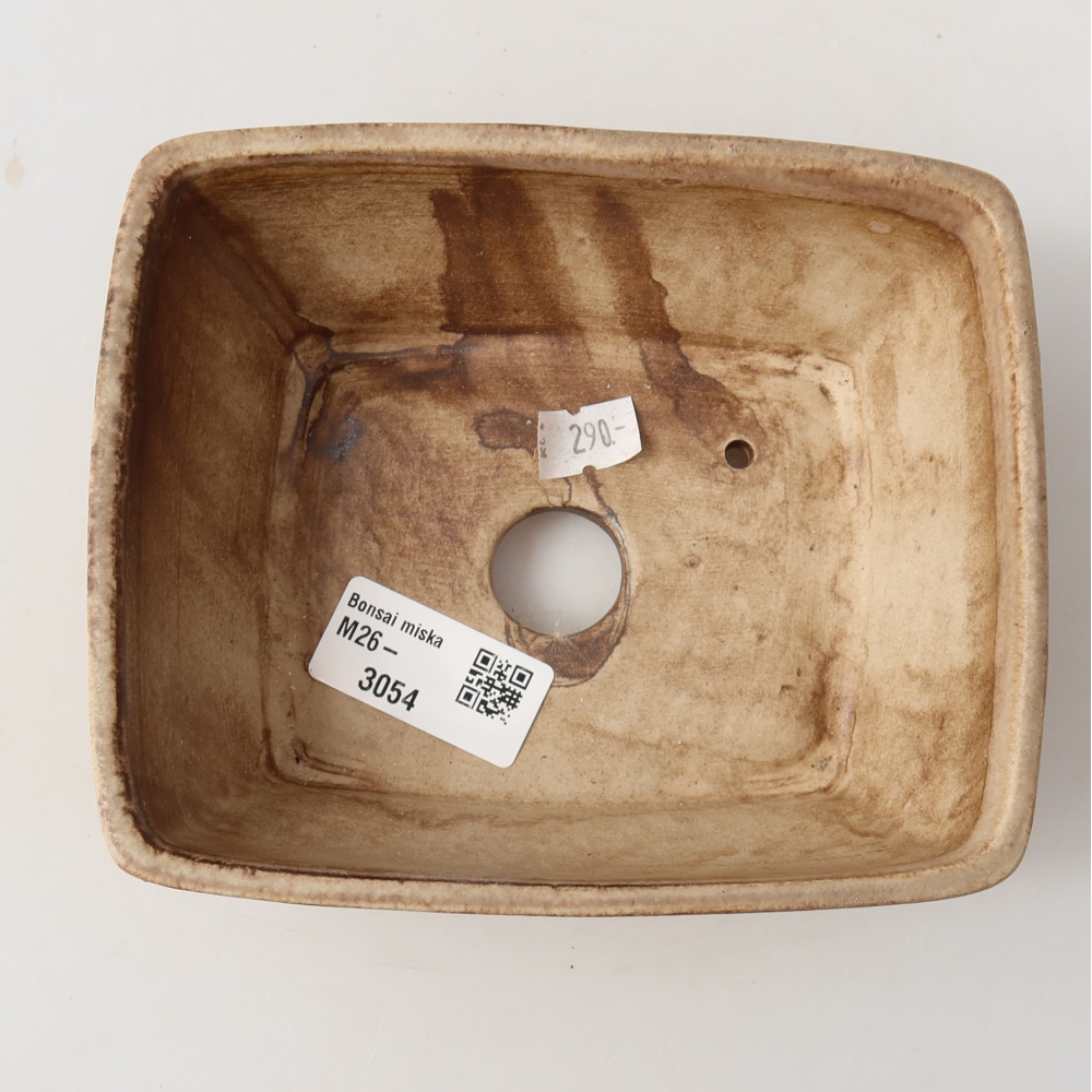 Kerámia bonsai tál, 15 x 12,5 x 5,5 cm, rózsaszín