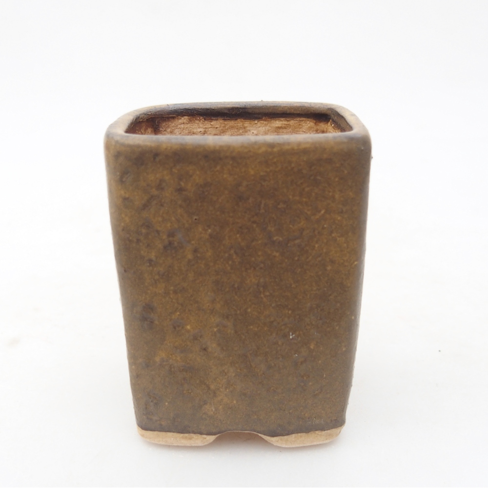 kerámia bonsai tál 5 x 5 x 6,5 cm, barna