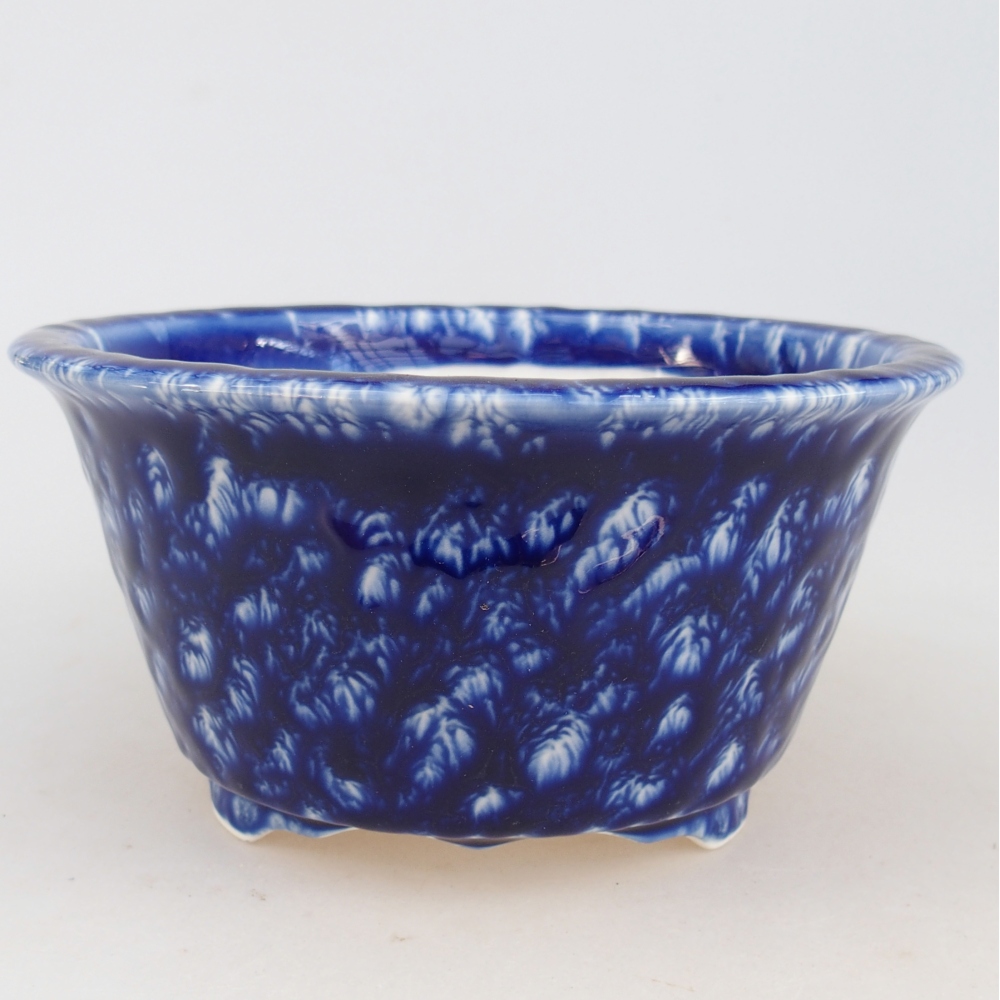 kerámia bonsai tál 16 x 16 x 8,5 cm, kék színben