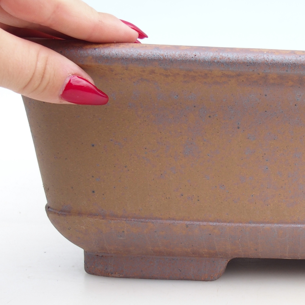 Kerámia bonsai tál 37 x 28 x 12 cm, fém színben