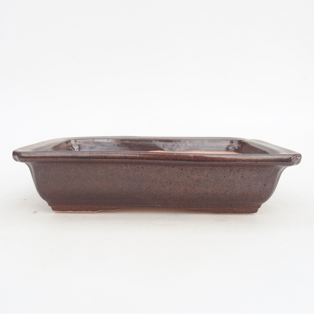 kerámia bonsai tál 18 x 13,5 x 4,5 cm, barna