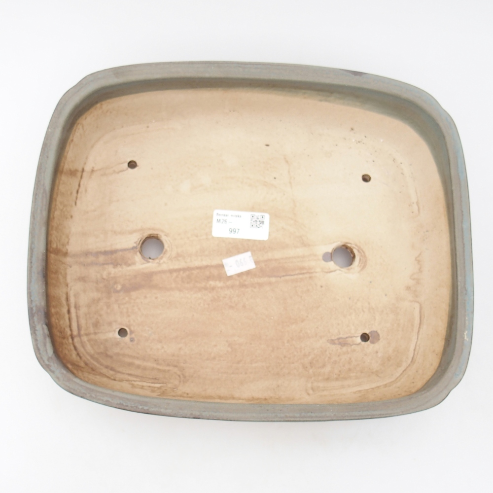 kerámia bonsai tál 28,5 x 24 x 7 cm, kék színben