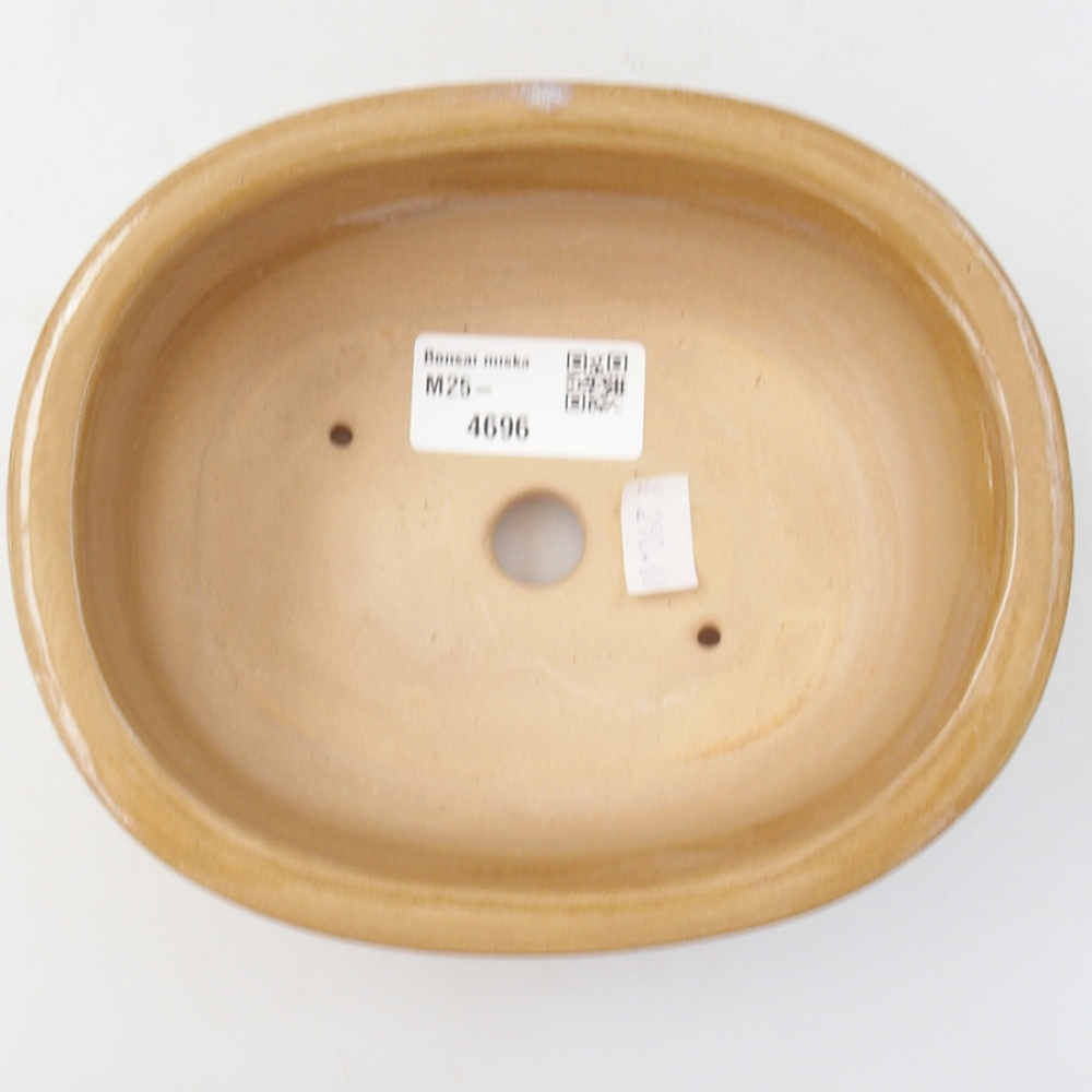 kerámia bonsai tál 15,5 x 12 x 5,5 cm, bézs színű