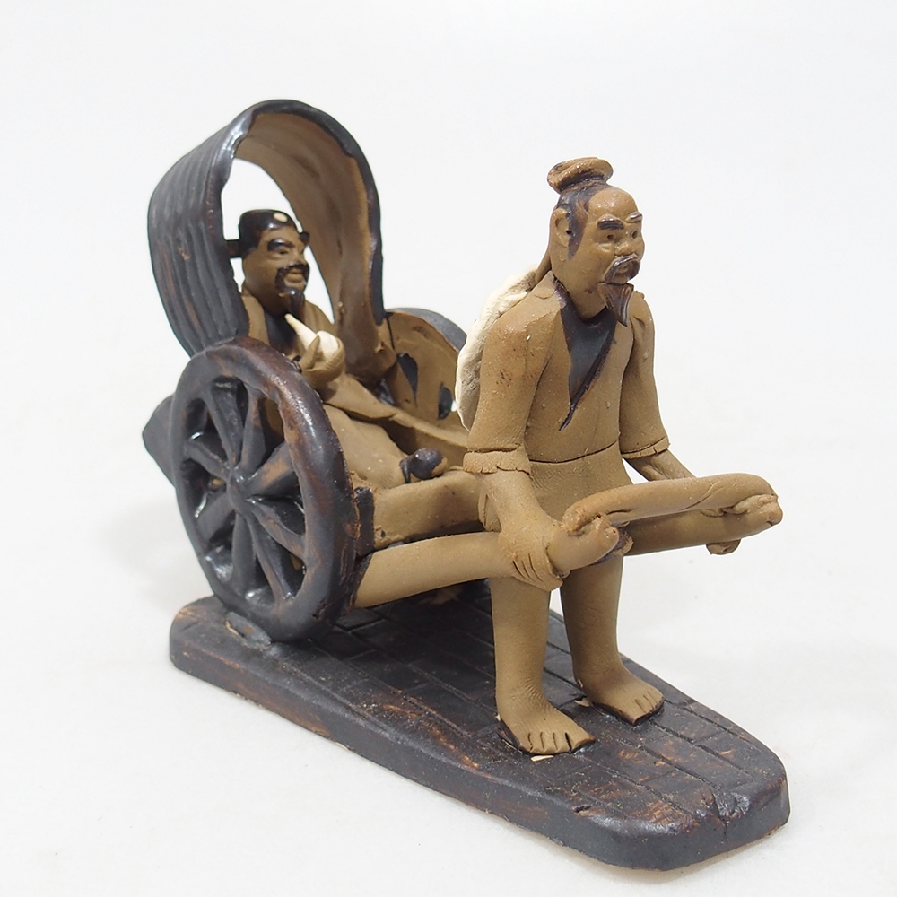 Kerámia figura - kocsi