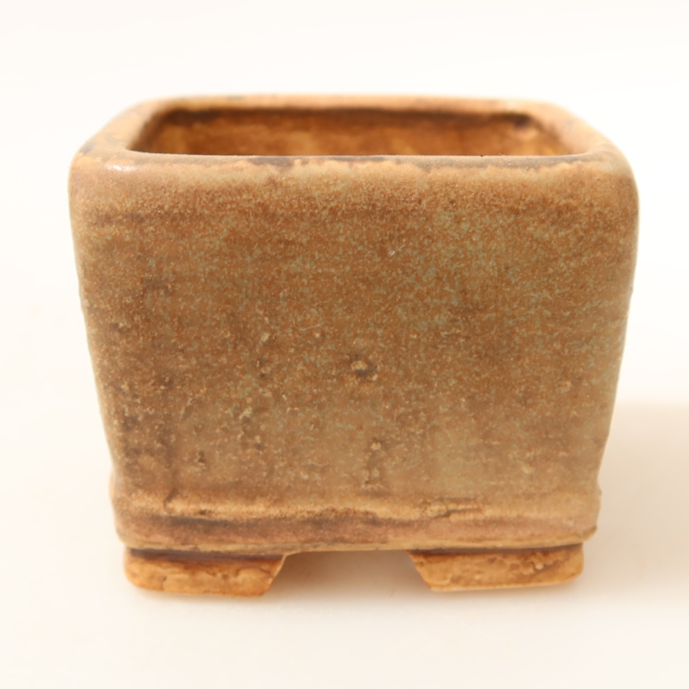 kerámia bonsai tál 6 x 6 x 4,5 cm, zöld