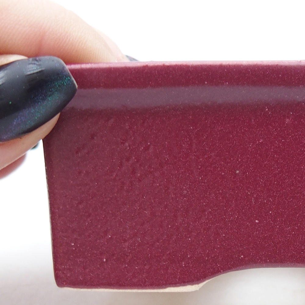 Mini bonsai tál 9 x 7 x 4 cm, bordó színben