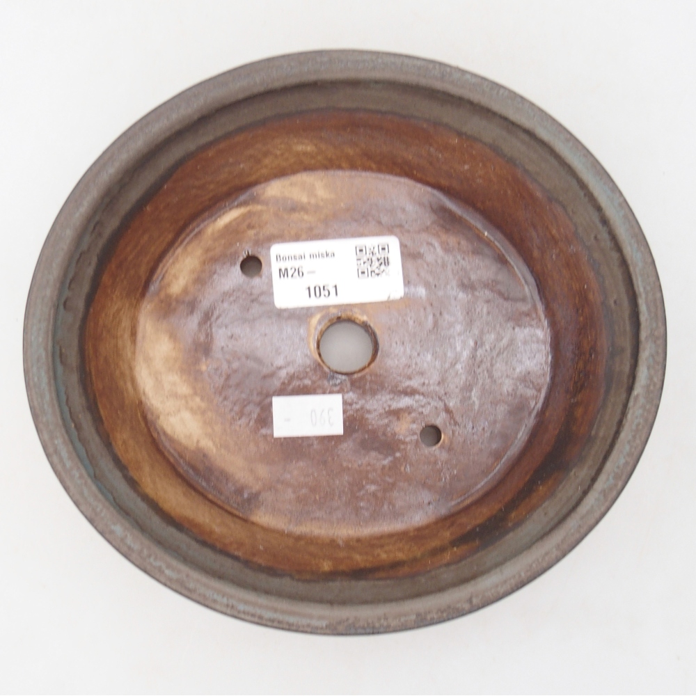 kerámia bonsai tál 17,5 x 16 x 5 cm, kék színben