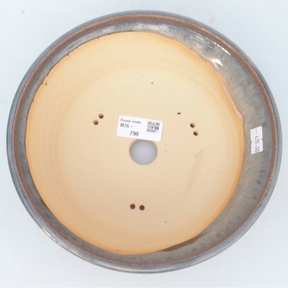 kerámia bonsai tál 21 x 21 x 6,5 cm, szürke