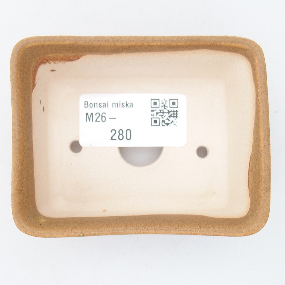 Mini bonsai tál 8 x 6,5 x 3,5 cm, barna