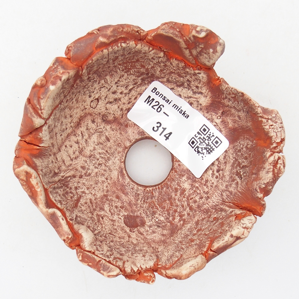 Kerámia kagyló 9 x 9 x 5 cm , narancssárga színű