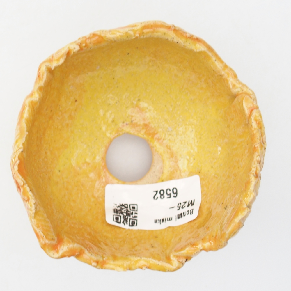 Kerámia kagyló 8 x 8 x 6 cm , sárga