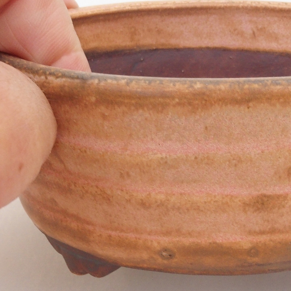 kerámia bonsai tál 10 x 8,5 x 4 cm, barna