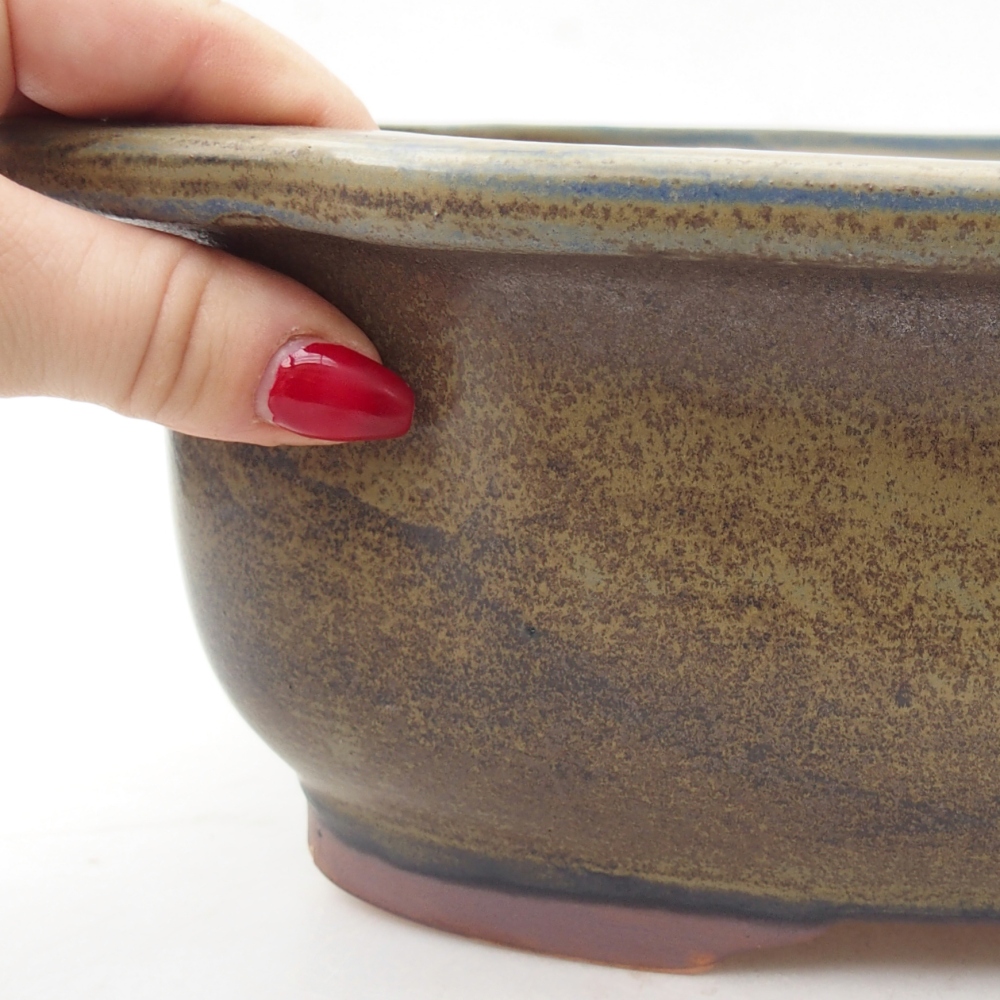 bonsai kerámia tál 30 x 25 x 10 cm, kék színű