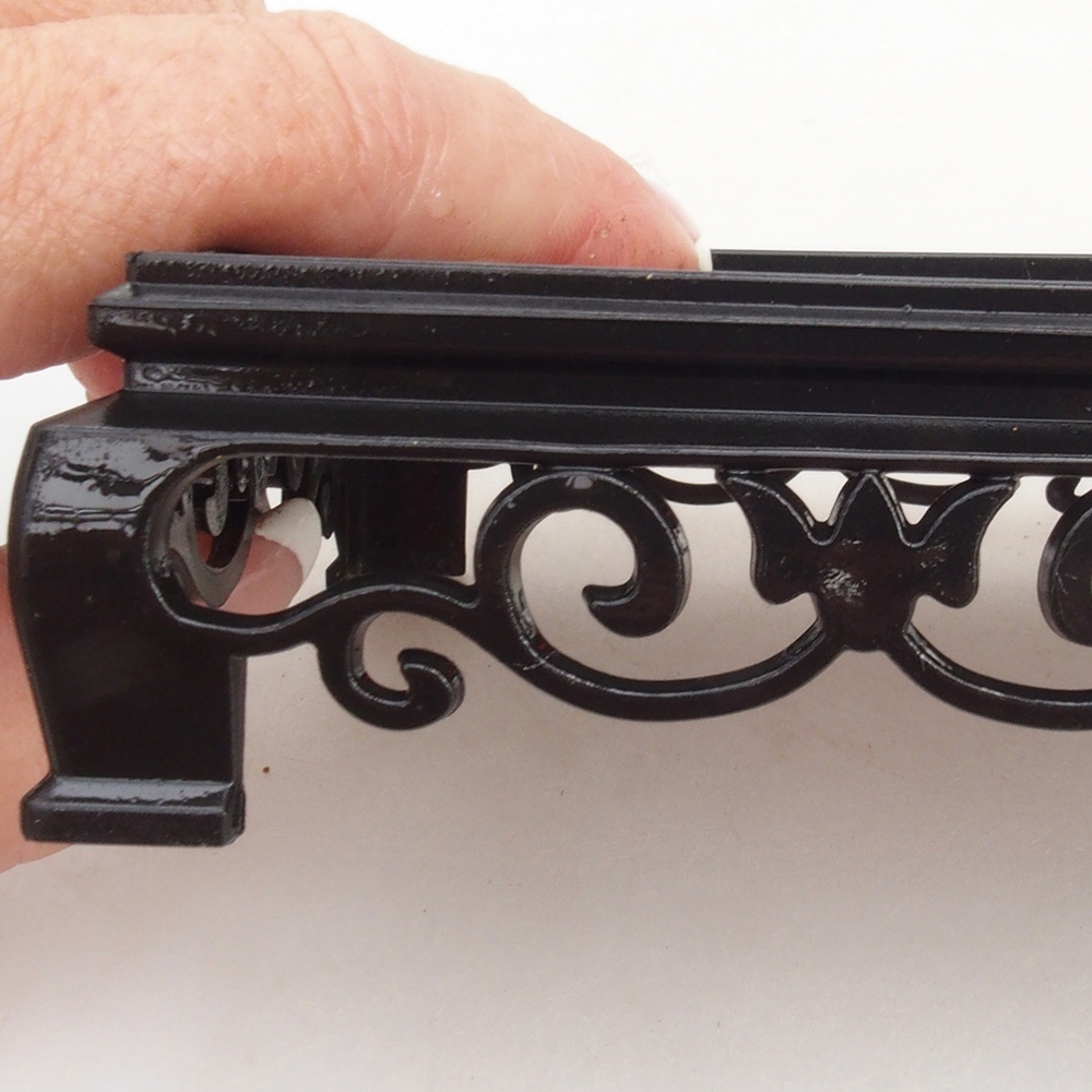 Bonsai asztal műanyag téglalap 15,5 x 10 x 3 cm, fekete színben