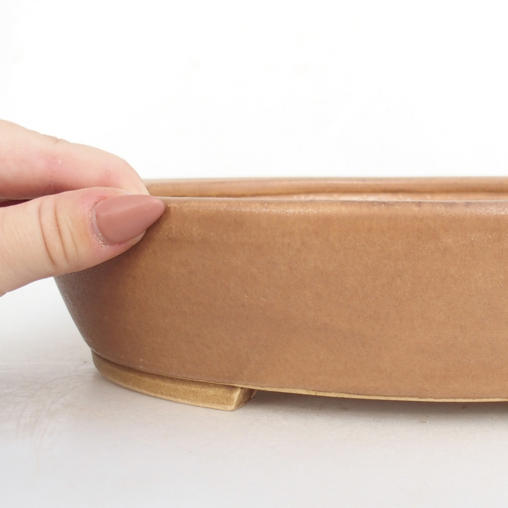 kerámia bonsai tál 28 x 24 x 6 cm, rózsaszínű