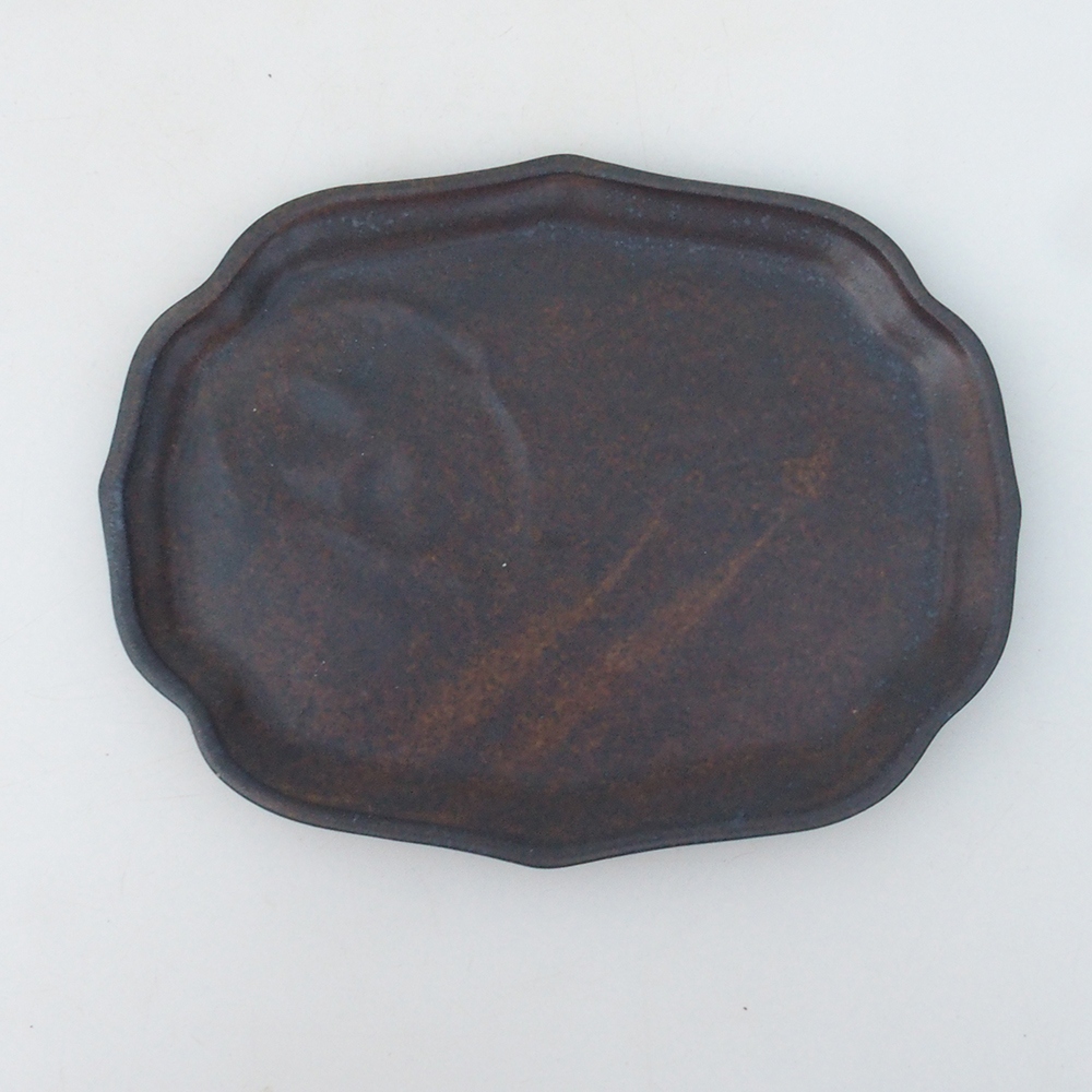 Kerámia tál H51 -18,5 x 14,5 x 1 cm - barna színben