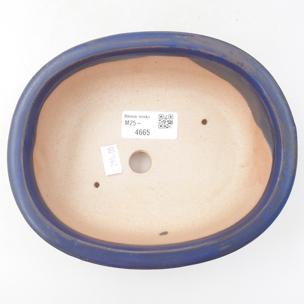 kerámia bonsai tál 18 x 14,5 x 6 cm, kék színben