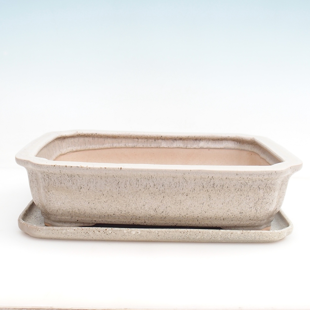 Bonsai tál + csészealj H07 - 30 x 20,5 x 8 cm.