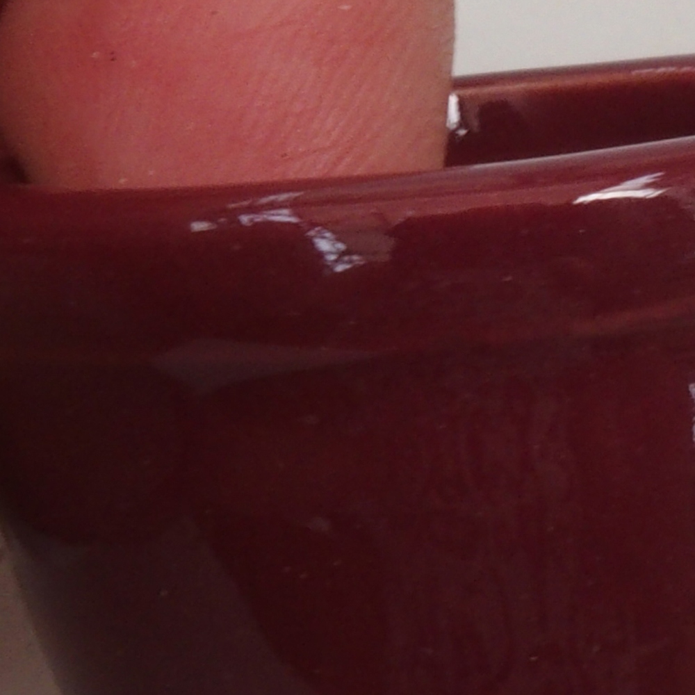 Mini bonsai tál 3,5 x 3,5 x 2,5 cm, bordó színben