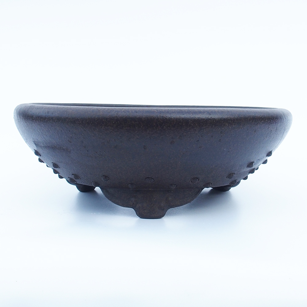 Tál 29 x 29 x 9,5 cm barna okkersárga