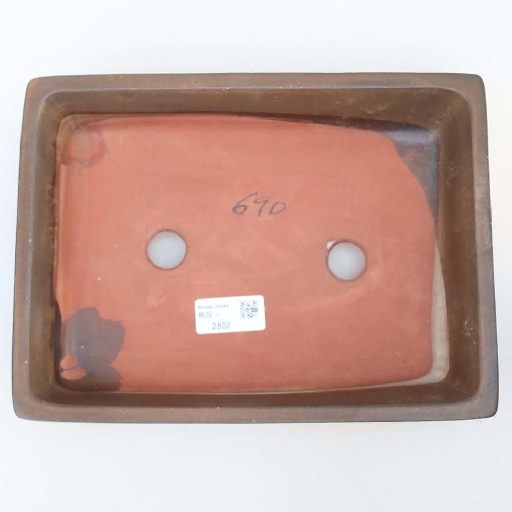Kerámia tál  26 x 20 x 5 cm, barna színű