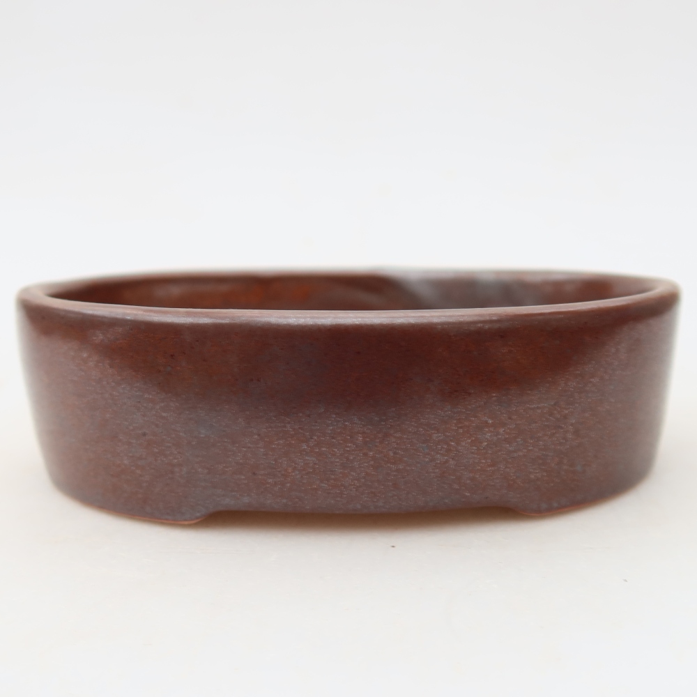 Kerámia bonsai tál 13 x 10 x 3,5 cm, barna