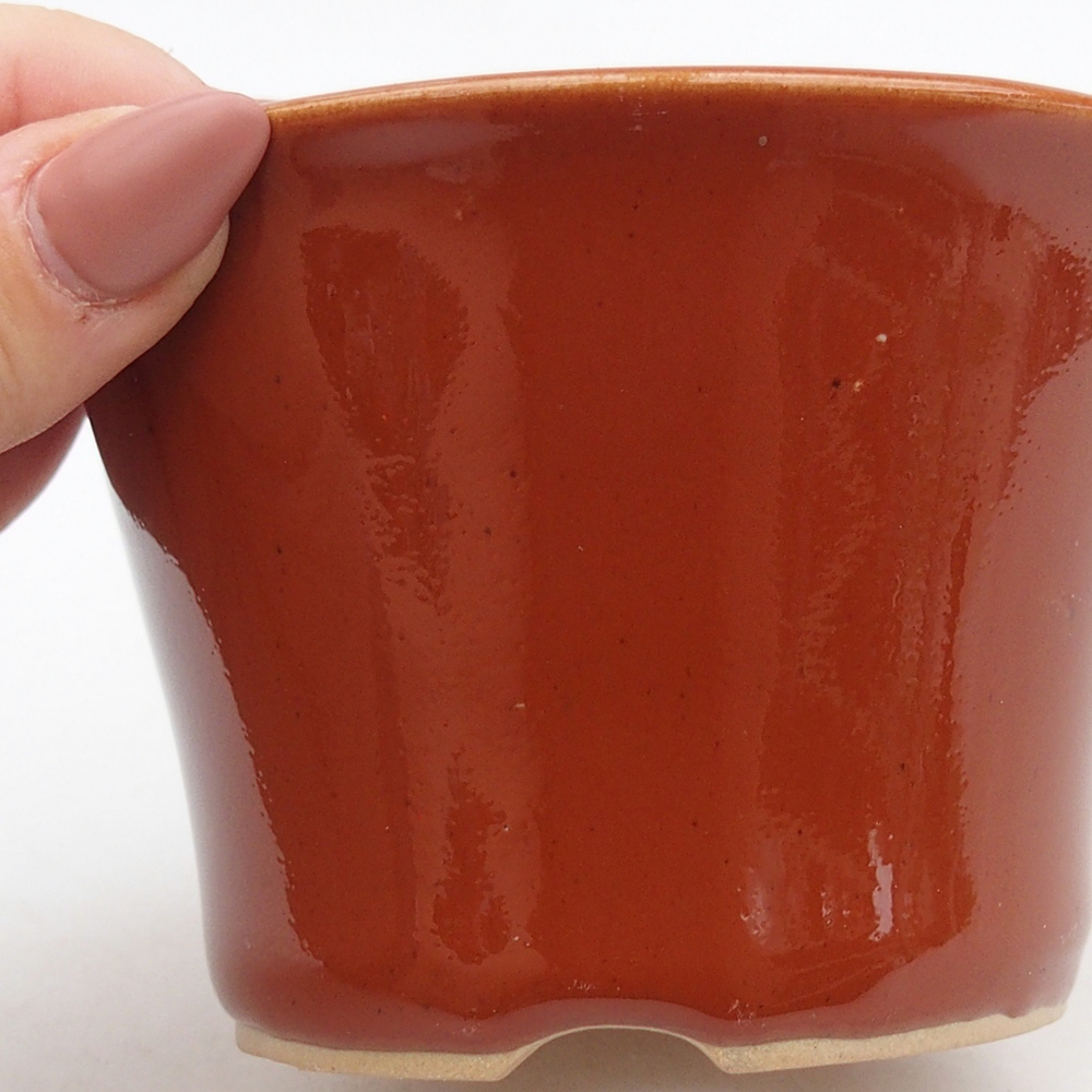 kerámia bonsai tál 11 x 11 x 7 cm, barna