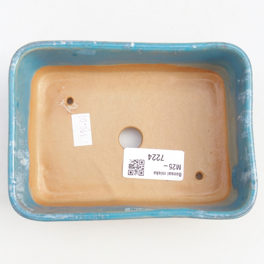 kerámia bonsai tál 14,5 x 10,5 x 4,5 cm, kék színű