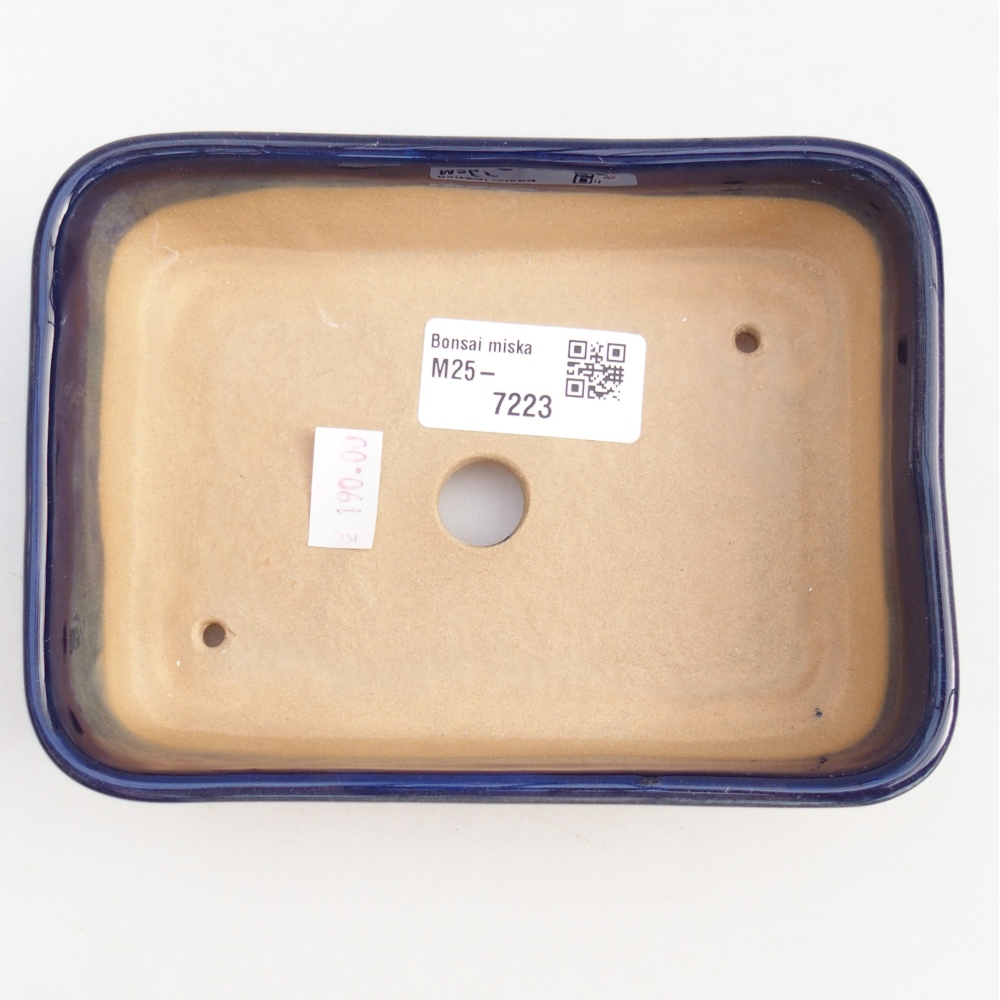 kerámia bonsai tál 14,5 x 10,5 x 4,5 cm, kék színű