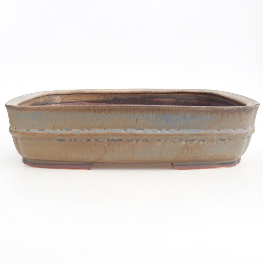 kerámia bonsai tál 29,5 x 24 x 7 cm, kék színben