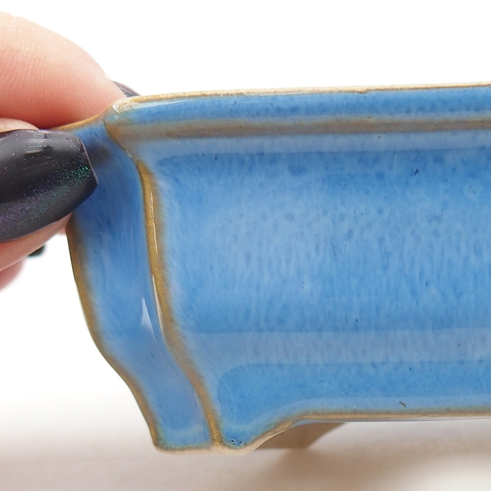 Mini bonsai tál 9 x 6,5 x 3,5 cm, kék színben