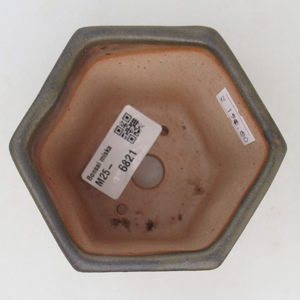 kerámia bonsai tál 9,5 x 8,5 x 8 cm, zöld