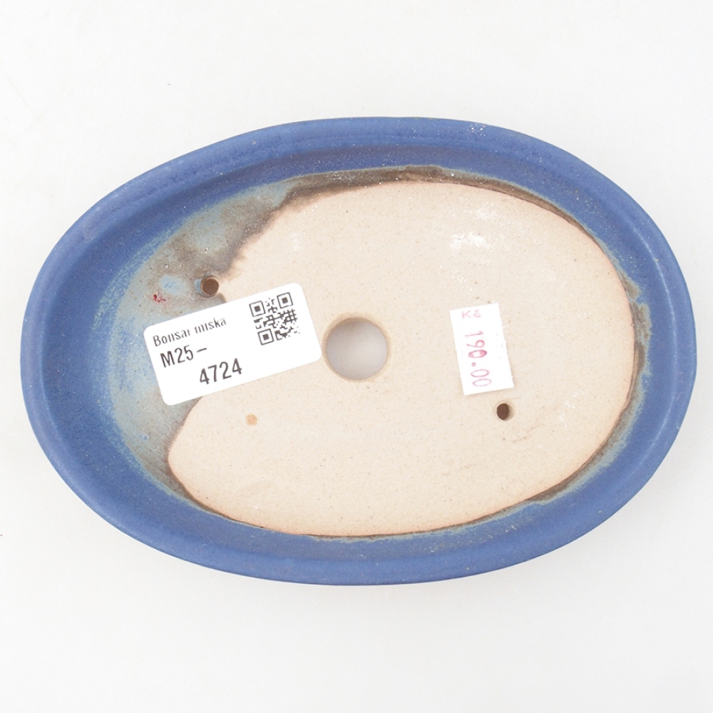 kerámia bonsai tál 15,5 x 11 x 3 cm, kék színben