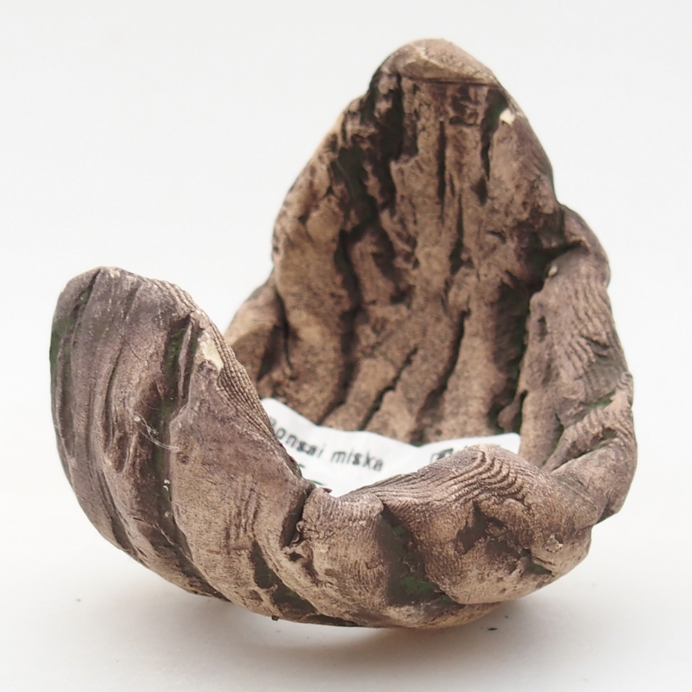 Kerámia kagyló 6,5 x 6,5 x 8 cm , zöld színű